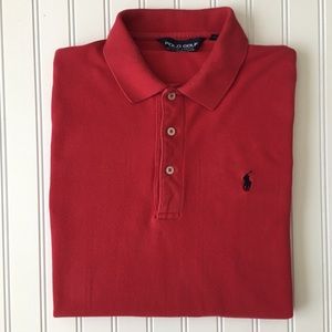 Polo Golf Ralph Lauren Mens Red Polo Shirt Large